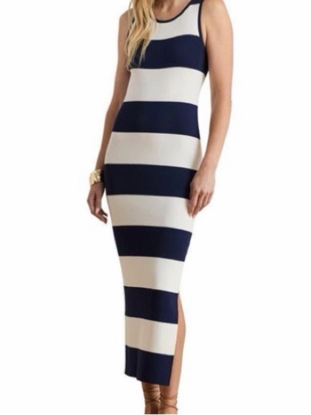 🌿JCrew Crewcuts girls cream and navy striped dress, size 12🌿